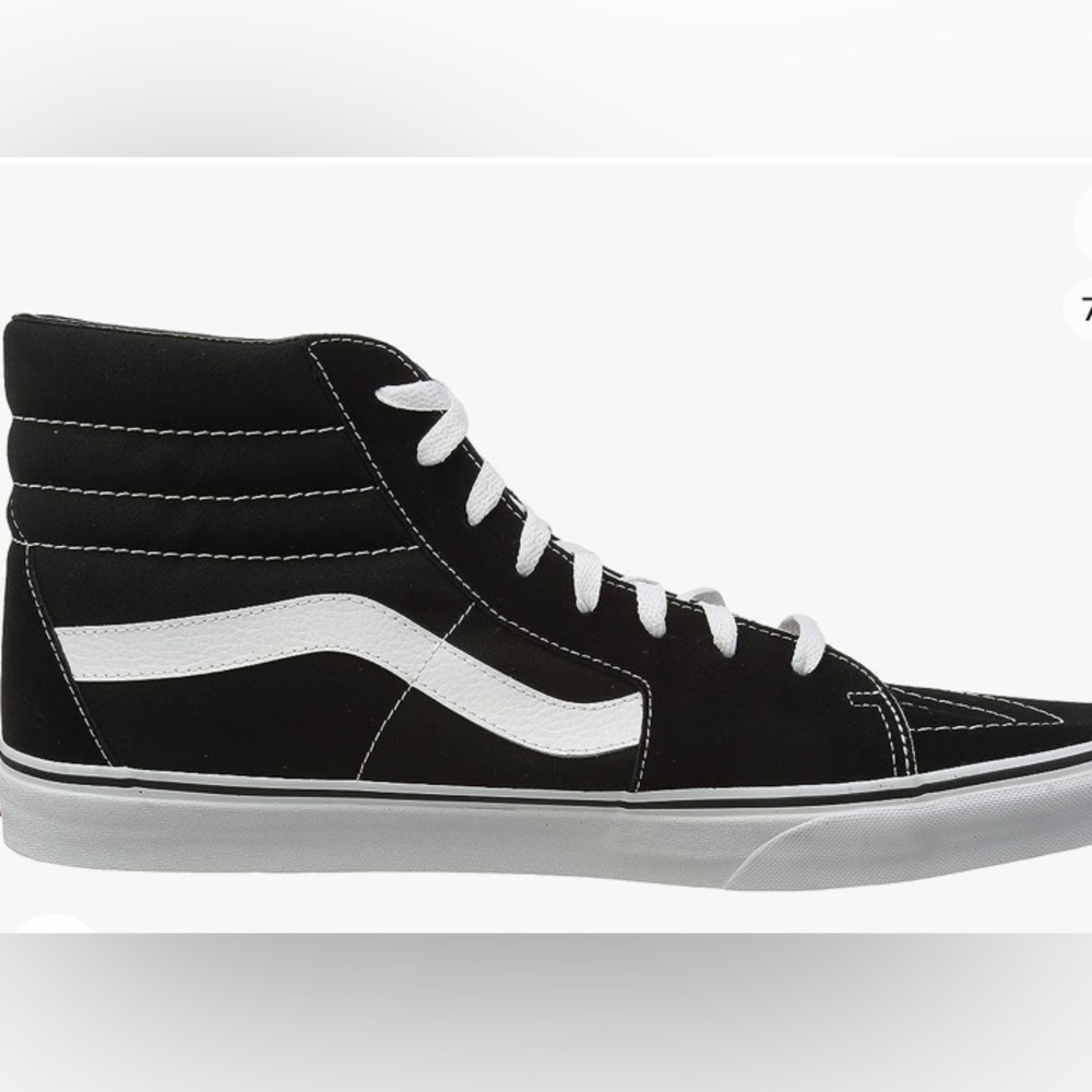 VANS Black & White SK8-Hi Unisex Shoe